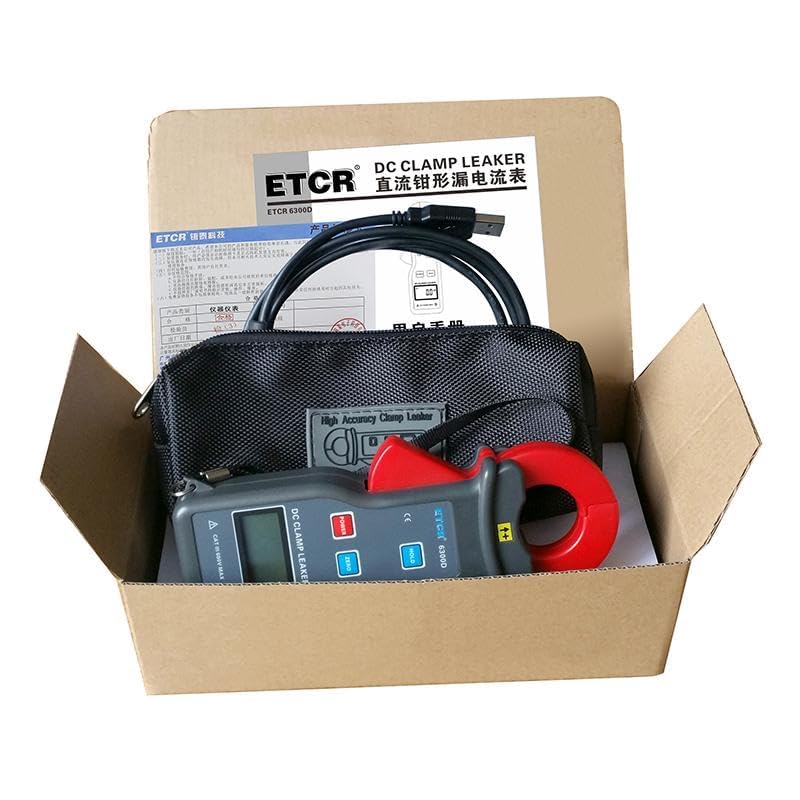 ETCR مقياس تيار التسرب ETCR6300D بمشبك تيار مستمر مقياس متعدد الاستخدامات تيار مستمر 0.0mA~6.0A حجم المشبك 25x30mm - Image 5